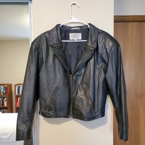 Vintage Black 100% Leather Jacket